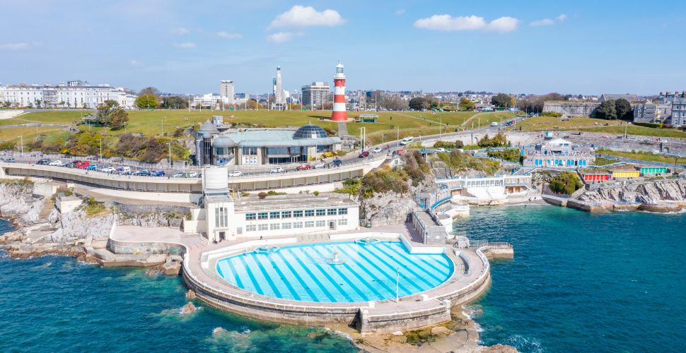 Tinside Lido in front of Plymouth Hoe 